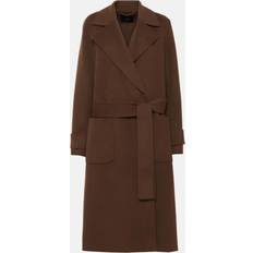 XXXS Coats Joseph Arline wool and cashmere wrap coat brown (UK 14)