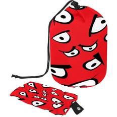 VAPOKF Eye Pattern Toiletry Bag - Red