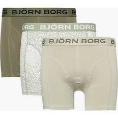 Grønne - Herre Underbukser Björn Borg Boxerkalsong 3-pack, Green/Print/Green