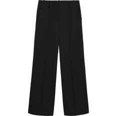 Mango Women Trousers Mango Straight Leg Trousers - Black