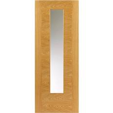 Doors JB Kind JB Kind Ostria Flush Oak Glazed Internal 1981 x 686 mm - Brown Interior Door (x198.1cm)