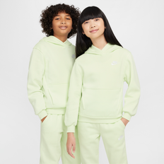 Girls - Green Hoodies Kids' Nike Sportswear Club Fleece Pullover Hoodie Lime Ice/White