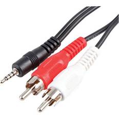 Cables Pro Signal Pro Signal 2.5mm 4 Pole Jack Plug To 2X Phono 1.5M Black