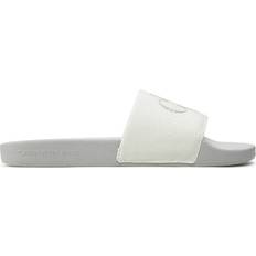 Mehrfarbig Slides Calvin Klein Jeans Pantoletten Slide Monogram Co YW0YW00103 Écru