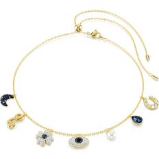 Blå - Metal Halskæder Swarovski Symbolica Halsband Kristallperle - Blau