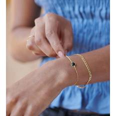 Daisy Daisy London Armband av sterlingsilver med svart onyxsten och 18K guldplätering