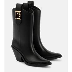 Balmain Tess PB leather cowboy boots black