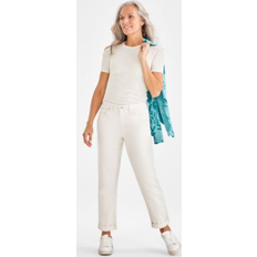 Macy's Pants & Shorts Macy's Style & Co Women's Mid-Rise Tapered Girlfriend Jeans, Created for Shiitake