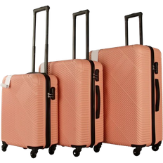 Neo Hard Shell Suitcase Set of 3 - Rose Pink