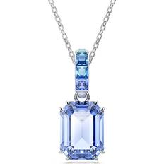 Swarovski Blå Charms & Vedhæng Swarovski Millenia pendant, Octagon cut, Blue, Rhodium plated