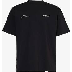 Represent Bomull Jersey T-shirt med Ribbad Krage - Black