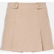 Tom Ford Wool and silk-blend bouclÃ miniskirt beige (UK 16)
