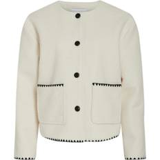 Mies - Valkoinen Takit Vila Takki ViKaya L/S Short Jacket - Beige