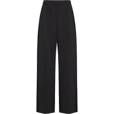 Valentino Bukser Valentino Grisaille virgin wool straight pants black
