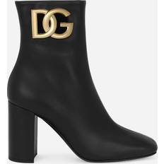 Dolce & Gabbana Boots Dolce & Gabbana Jackie Nappa Ankle Boots Black