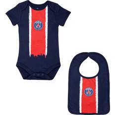 Short Sleeve Bodysuits PSG Core Crest Bodysuit & Bib Set Blue Baby