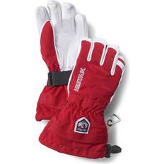 Velcro Mittens Hestra Leather Heli Ski Jr Gloves - Red