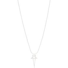 Diamante - Oro Collane Ponte Vecchio Rick Owens Women's Pentagram Charm Necklace in Palladio END. Clothing