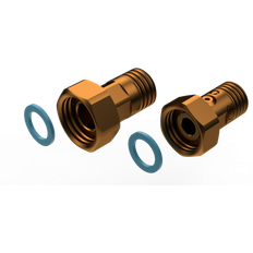 JC Vand & Afløb JC 3/4"x1/2" Inst.sæt t/vandmåler m/kontraventil rødgods