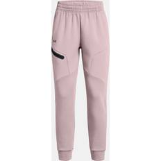 Dame - Joggingbukser - Pink Under Armour Unstoppable Flc Jogger Tetra Gray, Female, Tøj, Bukser, Beige