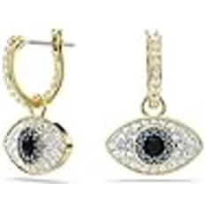 Jewellery Swarovski Symbolica drop earrings, Evil eye, Blue, Gold-tone plated