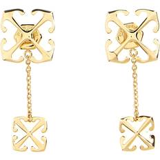 Off-White Double Arrows drop earrings women Brass One Gold