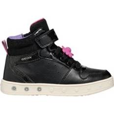 Geox Skylin Girl B, flickor sneakers, Svart, rosa