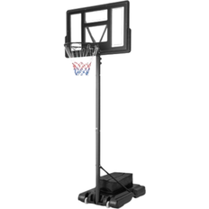 4.25-10 Feet Adjustable Basketball Hoop System with 44 Inch Backboard