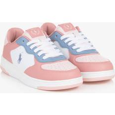 Kinderschuhe Polo Ralph Lauren Ralph Lauren Girls Pink & White Faux Leather Trainers