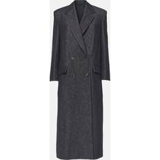 Women - XXXS Coats Brunello Cucinelli Double-breasted cotton overcoat blue (US 14)