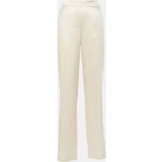 Women - XXXS Trousers Joseph Womens Oat Tova Two-slip-pockets Straight-leg High-rise Silk Trousers OAT