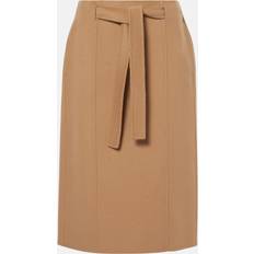 'S Max Mara Max Mara Virgin Wool Midi Skirt beige