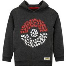 Grey Hoodies Pokémon Pokeball Pickachu Hoodie With Side Pockets Grey 10-11 Years