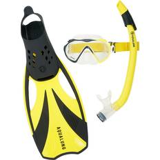 Aqualung Snorkelsæt Til Voksne Compass Black Yellow XL
