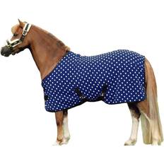 Equestrian Supreme Products (4' 6" Navy) Standard-Neck Dotted Horse Fleece Rug