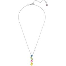 Swarovski Breloques et Pendentifs Swarovski Gema Y pendant, Mixed cuts, Multicoloured, Rhodium plated