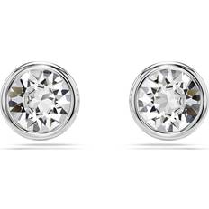 Metal Earrings Swarovski Imber stud earrings, Round cut, White, Rhodium plated
