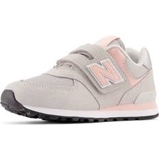 Beige Chaussures Enfant New Balance 574 Core Hook & Loop - Grey/Pink Suede/Mesh