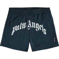 White Swim Shorts Children's Clothing Palm Angels Kids logo-print swim shorts kids Spandex/Elastane/Polyamide/Polyester Blue