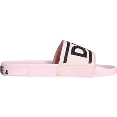 Dolce & Gabbana Pink Slippers & Sandals Dolce & Gabbana Black Pink Sandals Rubber Men Beachwear Shoes EU44/US11