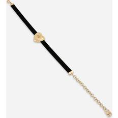 Dolce & Gabbana Logo Heart Velvet Choker gold (01)