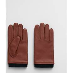 Cachemira Guantes Gant Cashmere Lined Leather Gloves Cognac Brown Braun Handschuh Grösse: