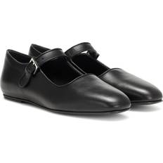 The Row Black Ava Ballerina Flats