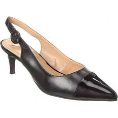 French Sole La Via, French Sole Skylar Leather Slingback Pump Black