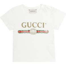 1-3M T-shirts Children's Clothing Gucci Baby's Printed Logo T-shirt - White