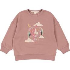 GOTS (Global Organic Textile Standard) Overdeler Konges Sløjd Lou Glitter Sweatshirt - Mahogany Rose