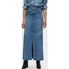 Blue - Denim Skirts Reconstructed Skirt Maxi