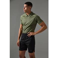 Golf - Green Clothing boohooMAN Mens Man Active Golf Polo Green