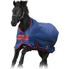 Winter Rug Horse Rugs Horseware Mio Lite Turnout Rug, 0g, Dark Blue/Dark Blue/Red