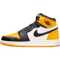 Gul Basketballsko Børnesko Jordan Air 1 Retro High OG Yellow Toe - Taxi/Black/Sail